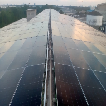 แคลมป์ 1MW พร้อมระบบติดตั้งหลังคาแบบ L Feet